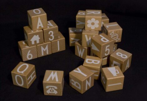 Wooden Alphabet Cubes