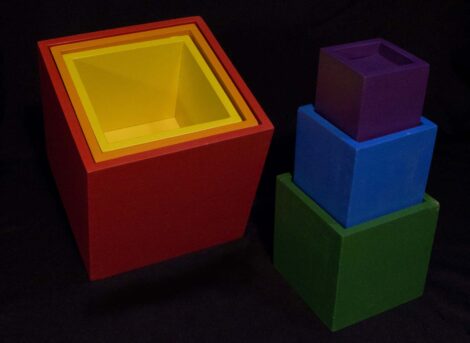 Wooden Colourful Cubes